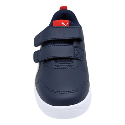 Tenis Puma Kinder Courtflex V3 V Ps Azul-blanco 397642 03 Niño 17 Al 21.5