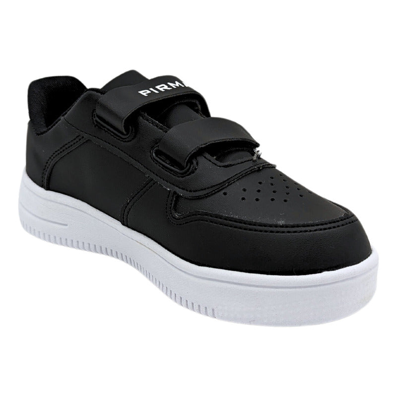 Tenis Niño Pirma Brasil 5063 Velcro Sintético Negro