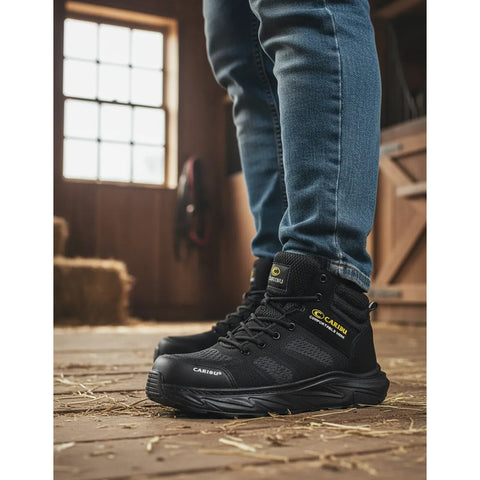 Bota De Seguridad Casco Dielectrico Certificado Caribu 977 Negro 27 Mx