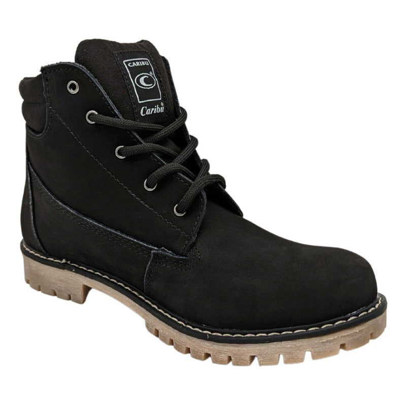 Bota Mujer Caribu 616 Casual Urbana Piel Negro