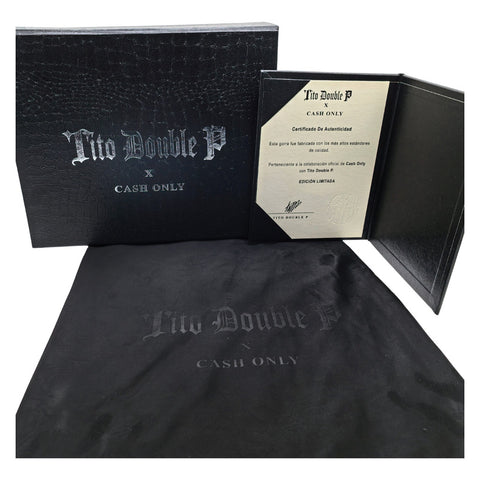 Gorra Negra Cash Only Edición Limitada Tito Doble P Hombre Negro Snapback Lisa