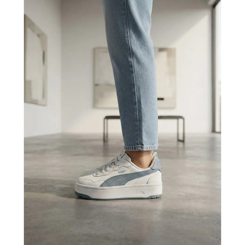 Tenis Pumacourt Lally Skye Blanco Azul Cielo 400368 19 Dama