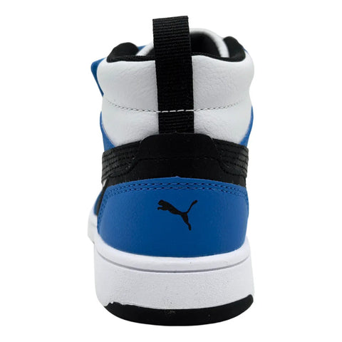 Tenis Puma Rebound V6 Mid Kids Blanco Azul Niños 393832 06