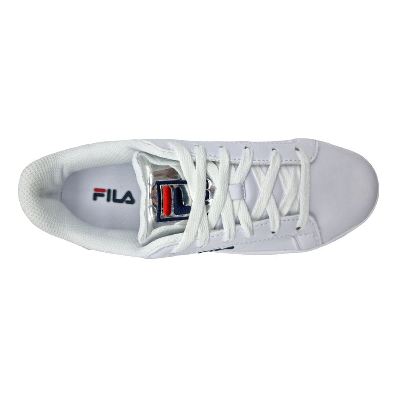 Tenis Urbano Casual Fila Para Dama Blanco plata Tenis Sport MX