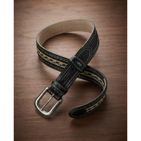 Cinturon Vaquero Hombre Piel Vacuno Bordado Mod: 123 Establo