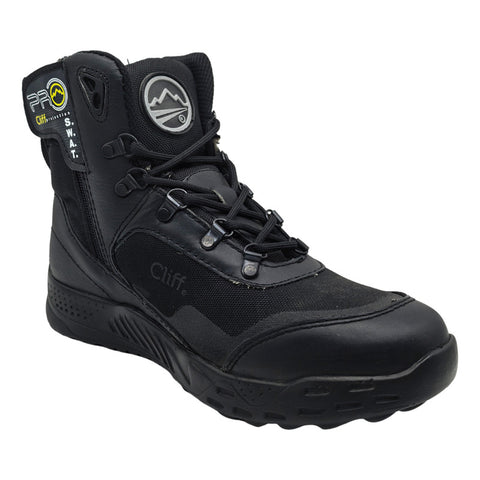 Botas Cliff Swat Negro Piel Tactica 3700 Para Hombre