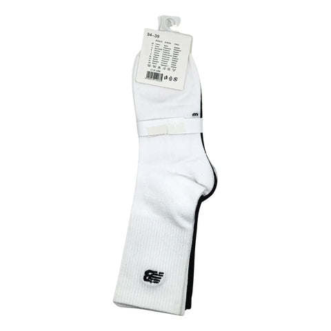 Calcetas New Balance Blanco Negro Pantorrilla 3 Pares Unisex Blanco Negro Liso 6-9 M