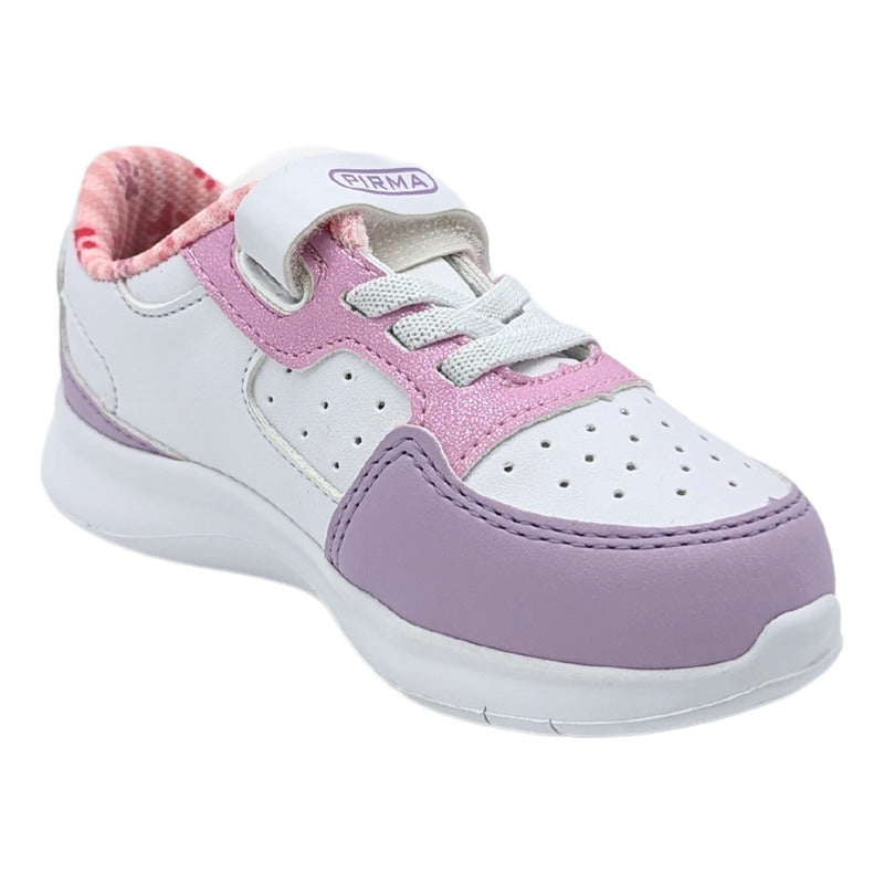 Tenis Pirma Urbano 5524 Blanco-morado Para Niñas