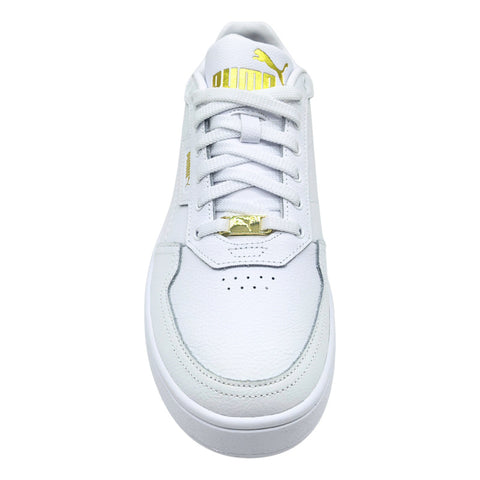 Tenis Puma Court Classic Lux Blanco Dorado 395019 01 Para Hombre