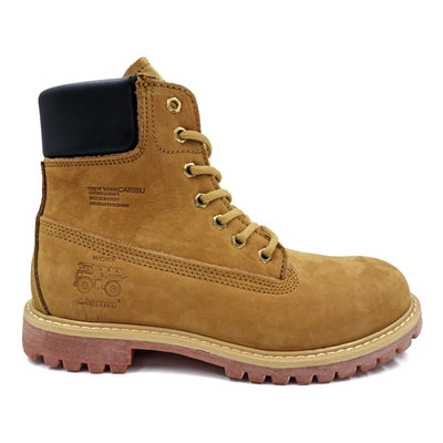 Botas De Montaña Para Hombre Caribu 784 Nobuck Paja