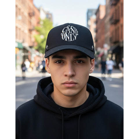 Gorra Cash Only Silver Liquid 012 Negro Snapback Unisex