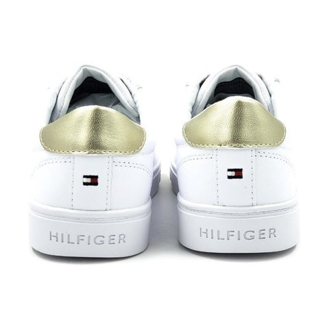 Tenis Tommy Hilfiger Casual Mujer Court Leather Piel Blanco