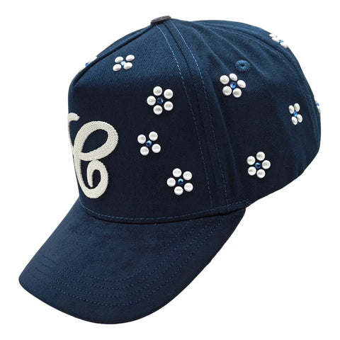 Gorra Cash Only C Flowers Azul Marino Bordado Snapback 048