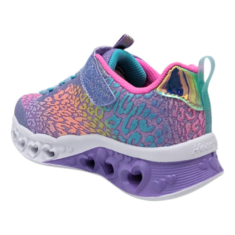 Tenis Skechers Flutter Heart Luces Morado 302314l Para Niña