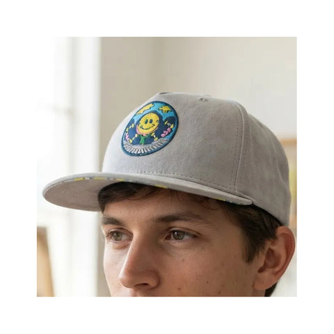 Gorra Antifashion Happy Skate Gris Gamuza Snapback 002