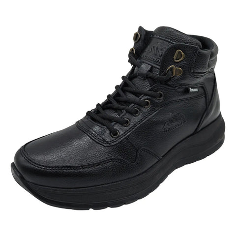 Bota Negro De Piel Para Caballero Confort Romanos 7886