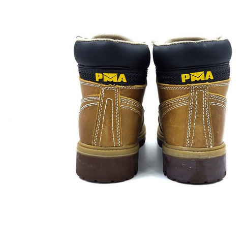 Bota Trabajo Industrial Avellana Piel Pma 1002 Antiderrapant