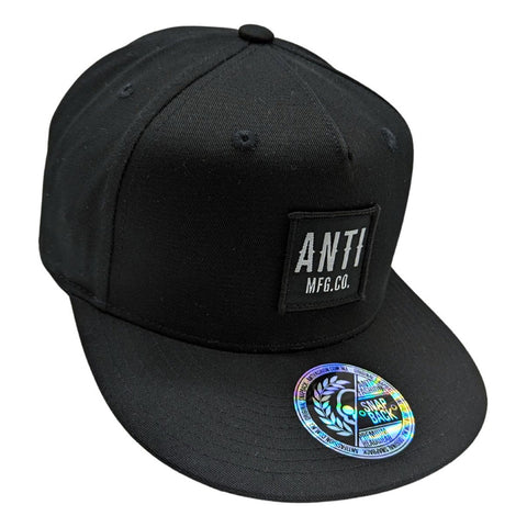 Gorra Antifashion Negra Logo Blanco Bordado 100% Algodón 001