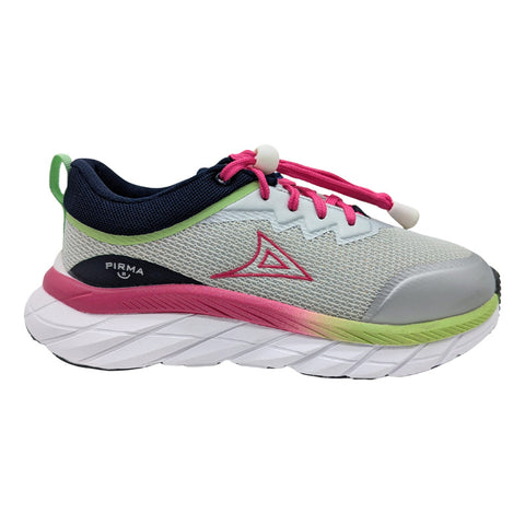 Tenis Pirma Infantil Gris-rosa 8016 Niña 18 Al 21.5