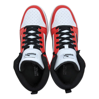 Tenis Puma Rebound V6 Mid Niños Jr Rojo Original 39383103