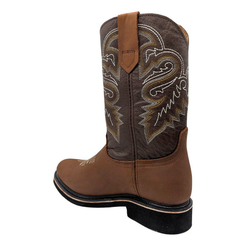 Bota Purepecha Piel Crazy Roble Vaquera Alta 866
