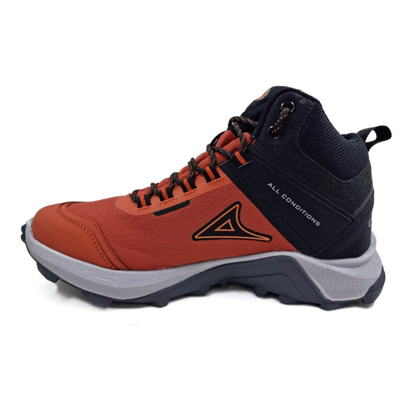 Tenis Pirma 1308 Hombre Naranja Senderismo Negro Outdoor