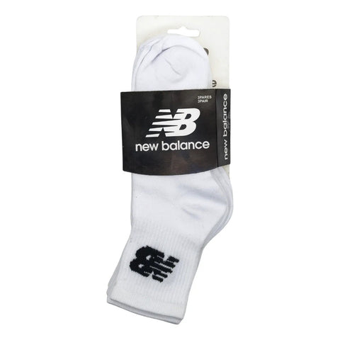 Calcetas New Balance Blanco Negro Pantorrilla 3 Pares Unisex
