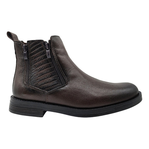 Botas Romanos Vaqueras Hombre 7843 Cafés Piel Casual Botin