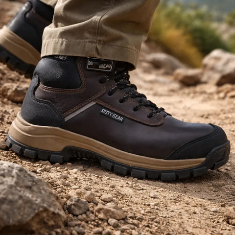 Botas Duty Gear 7827 Trabajo Café Con Casco Hombre