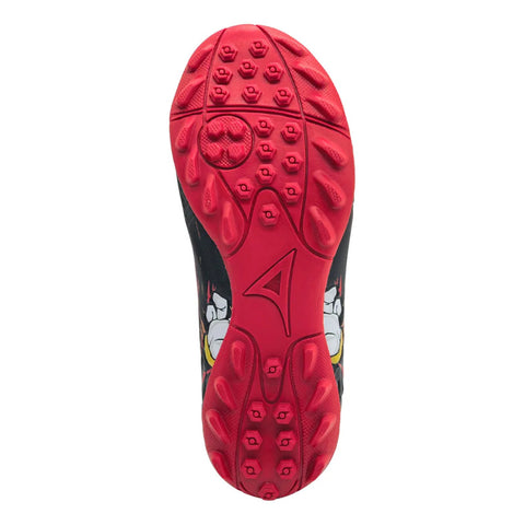 Tenis Pirma Turf 3073 Negro Rojo Sonic Infantil