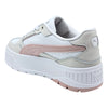 Tenis Puma Karmen Li Dol Jr Blanco Rosa Mujer Casual Caminar Plataforma Moda 398876 03