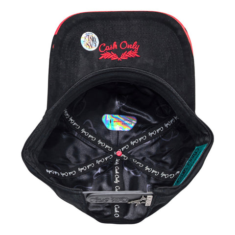 Gorra Cash Only Red Star Flames 011 Negro Snapback Unisex