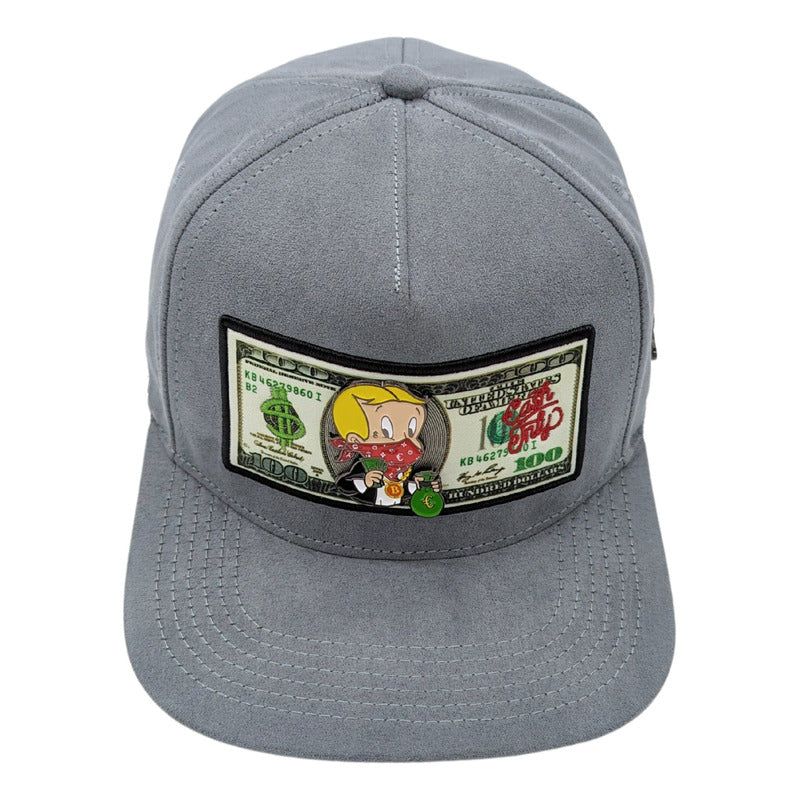 Gorra Cash Only Rich Dollar Gris Adultos.