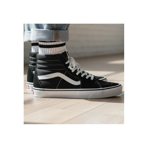 Tenis Vans Sk8 Hi Bota Negro Blanco Vn000d5ib8c Unisex
