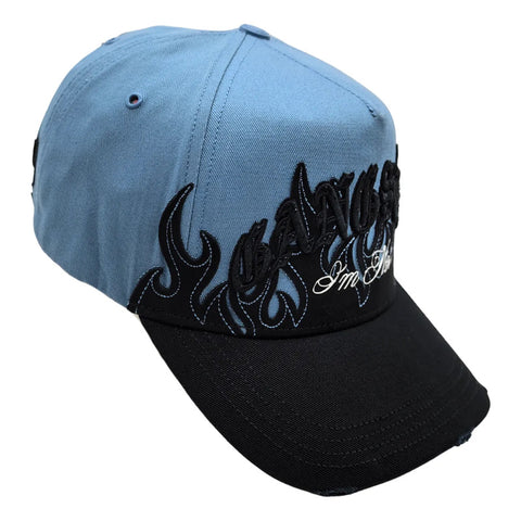 Gorra Cash Only Im Not A Gangster Azul Negro Snapback 040