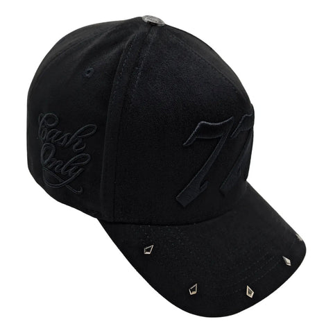 Gorra Cash Only 777 Negro Gamuza 042