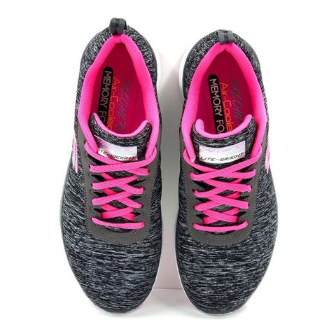 Tenis Skechers 13067 Insiders Negro/fiusha-mujer