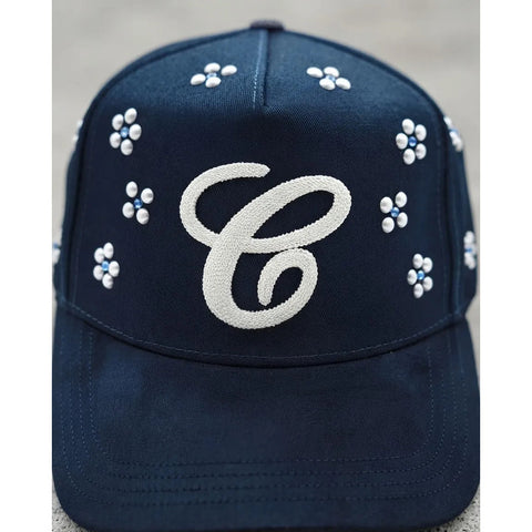 Gorra Cash Only C Flowers Azul Marino Bordado Snapback 048