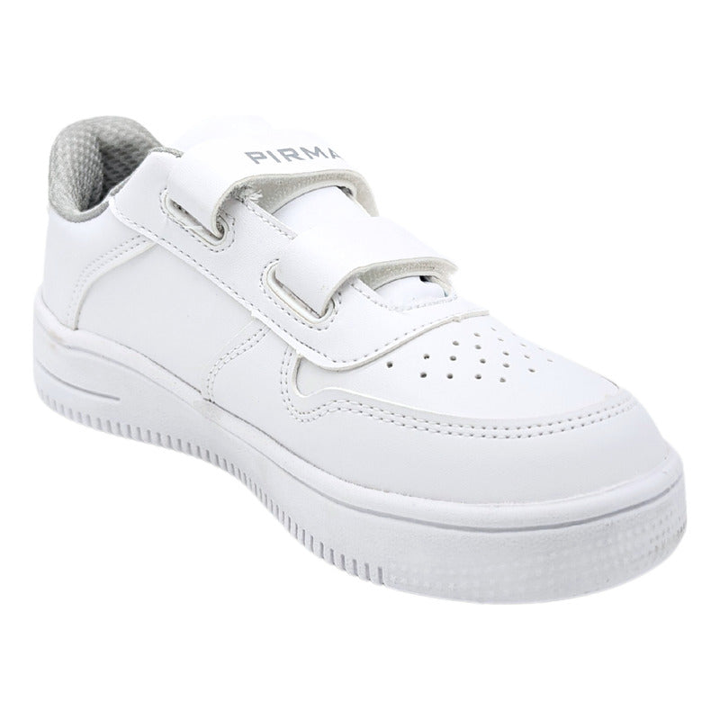 Tenis Pirma Blancos Para Niño Escolar Cómodos 5063 18 Al 21.5