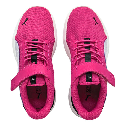 Tenis Puma Soft Cosmic Lt Ac Ps Niña Rosa Blanco  Tallas Pequeñas 402448 04 Infantil 17 Al 21.5 Mx