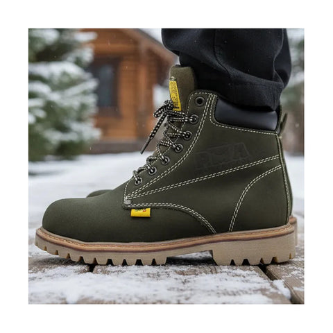 Bota De Trabajo Industrial Pma Con Casco Verde/ Musgo-mujer