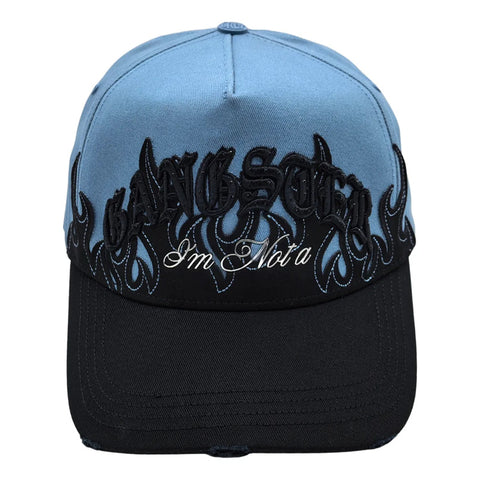 Gorra Cash Only Im Not A Gangster Azul Negro Snapback 040