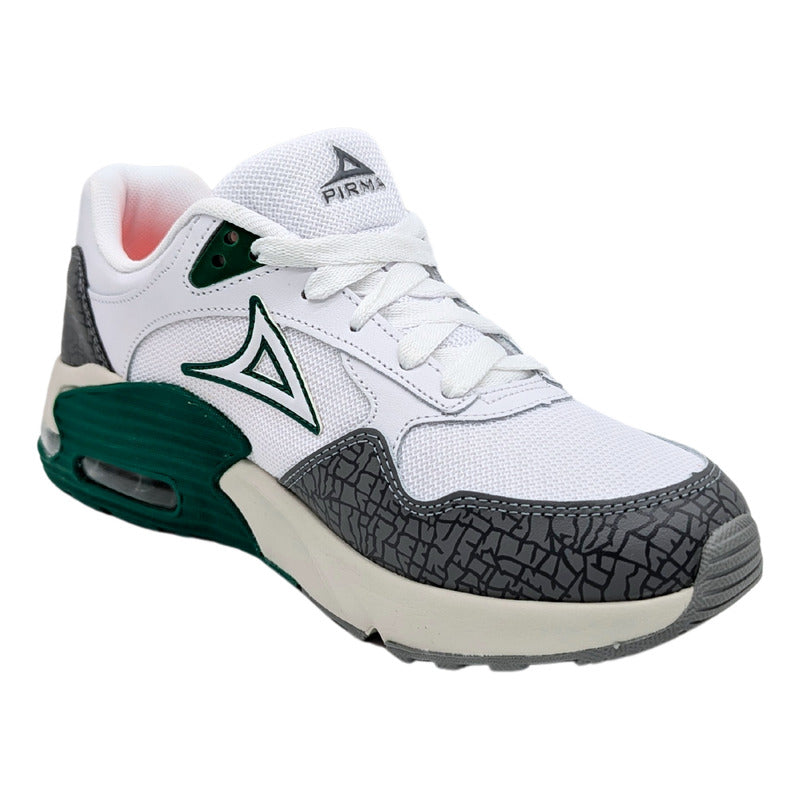 Tenis Para Niños Talla Grande Pirma Air 5068 Blanco Verde