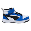 Tenis Puma Rebound V6 Mid Kids Blanco Azul Niños 393832 06