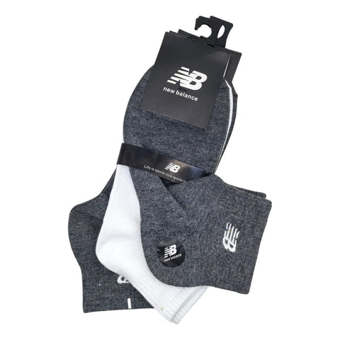 Calcetas New Balance Gris Blanco Caballero 3 Pack Originales