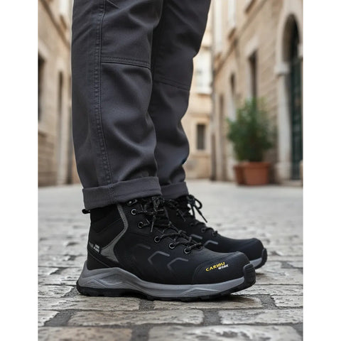 Botas De Seguridad Casquillo Dielectrica Hombre Caribu 349 Negro Liso 27.5 Mx