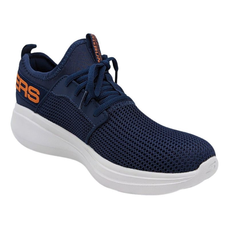 Tenis Skechers Gorun 55103x Azul-blanco Hombre Adulto.