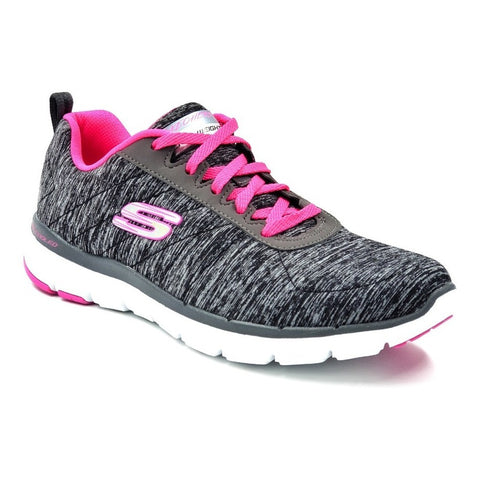 Tenis Skechers 13067 Insiders Negro/fiusha-mujer