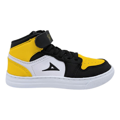 Tenis Pirma Ryder 5053 Velcro Niños Deportivo Blanco/amarillo/negro