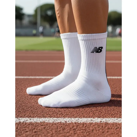 Calcetas New Balance Blanco Negro Pantorrilla 3 Pares Unisex Blanco Negro Liso 6-9 M